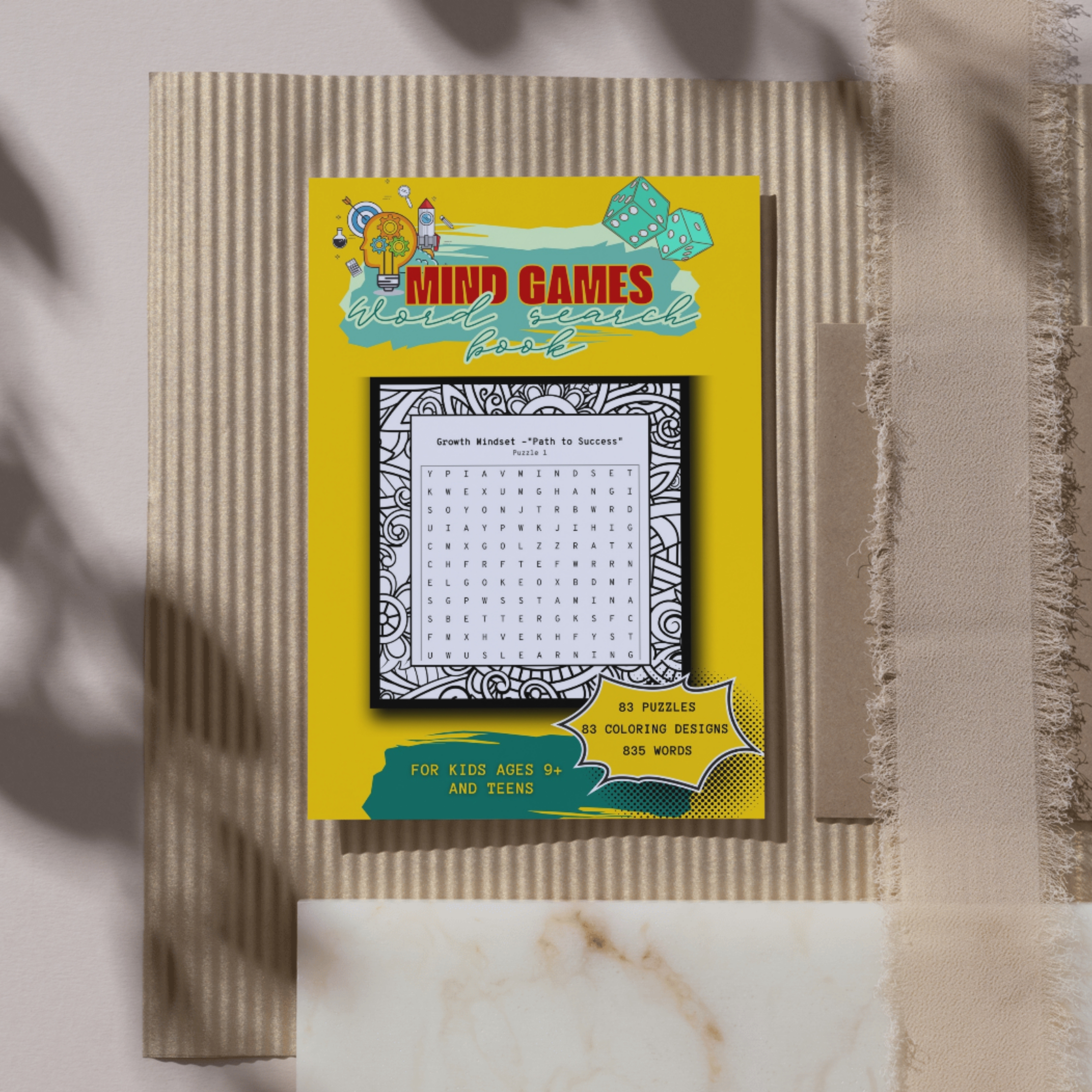 Mind Games Word Search Book For Kids Ages 8+ and teens