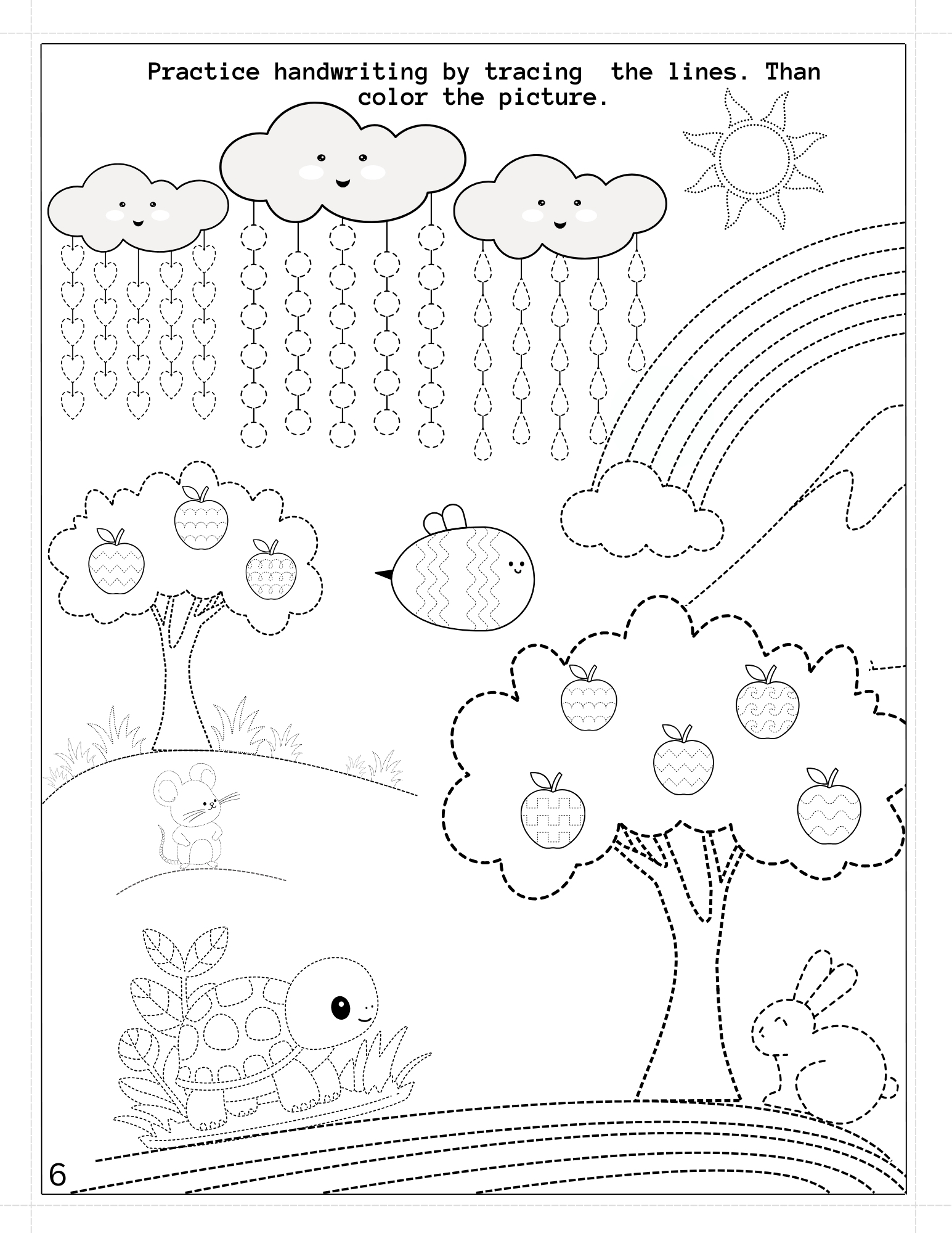 Handwriting Practice For Kids Ages 5 - 7: Fun Workbook to Master Handwriting Letters, Numbers, Shapes and Words 
