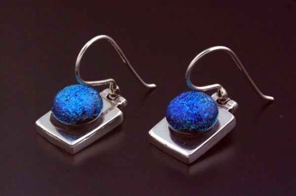 Handcrafted Dichroic Glass Earrings