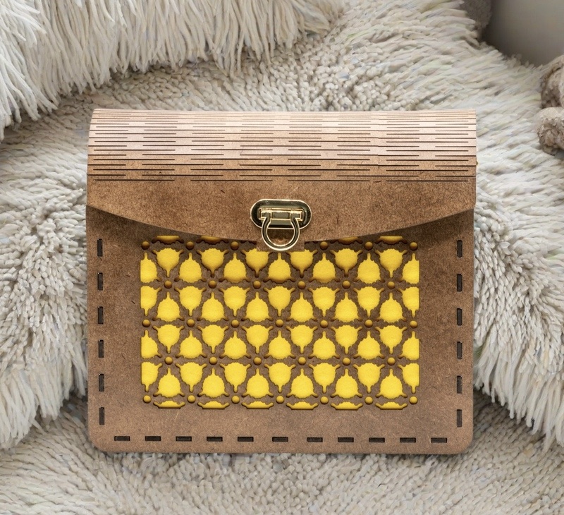 Handcrafted Wooden Clutch Bag