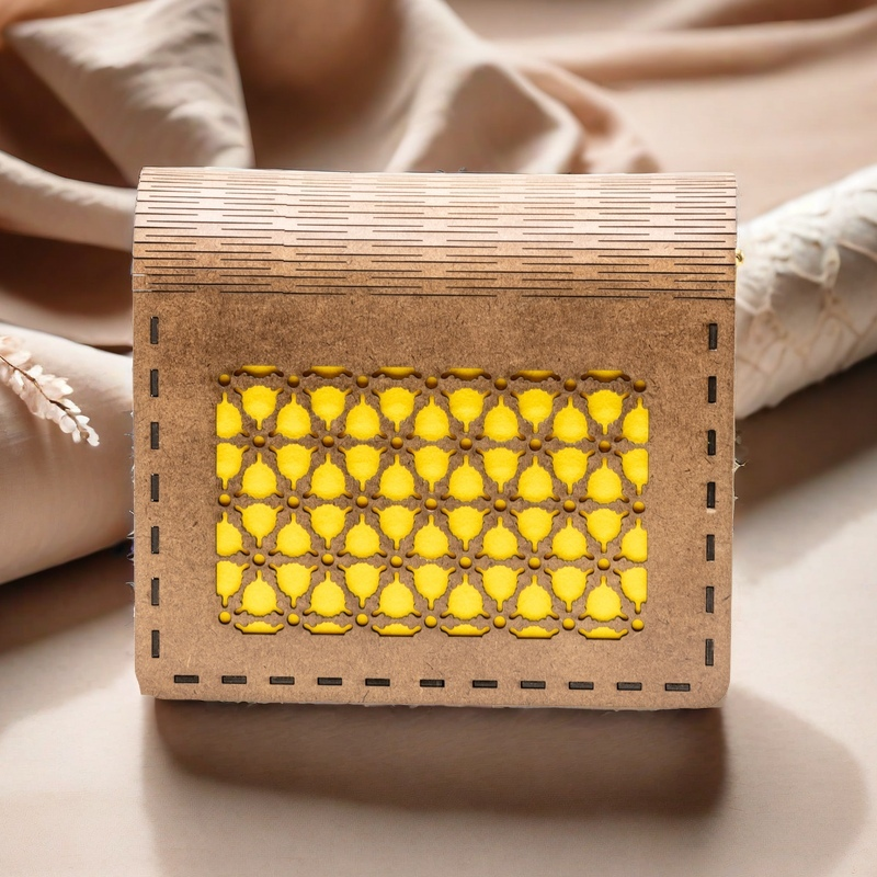 Handcrafted Wooden Clutch Bag