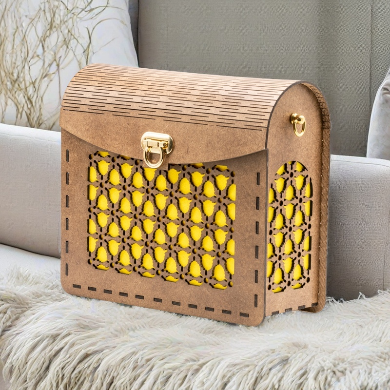 Handcrafted Wooden Clutch Bag