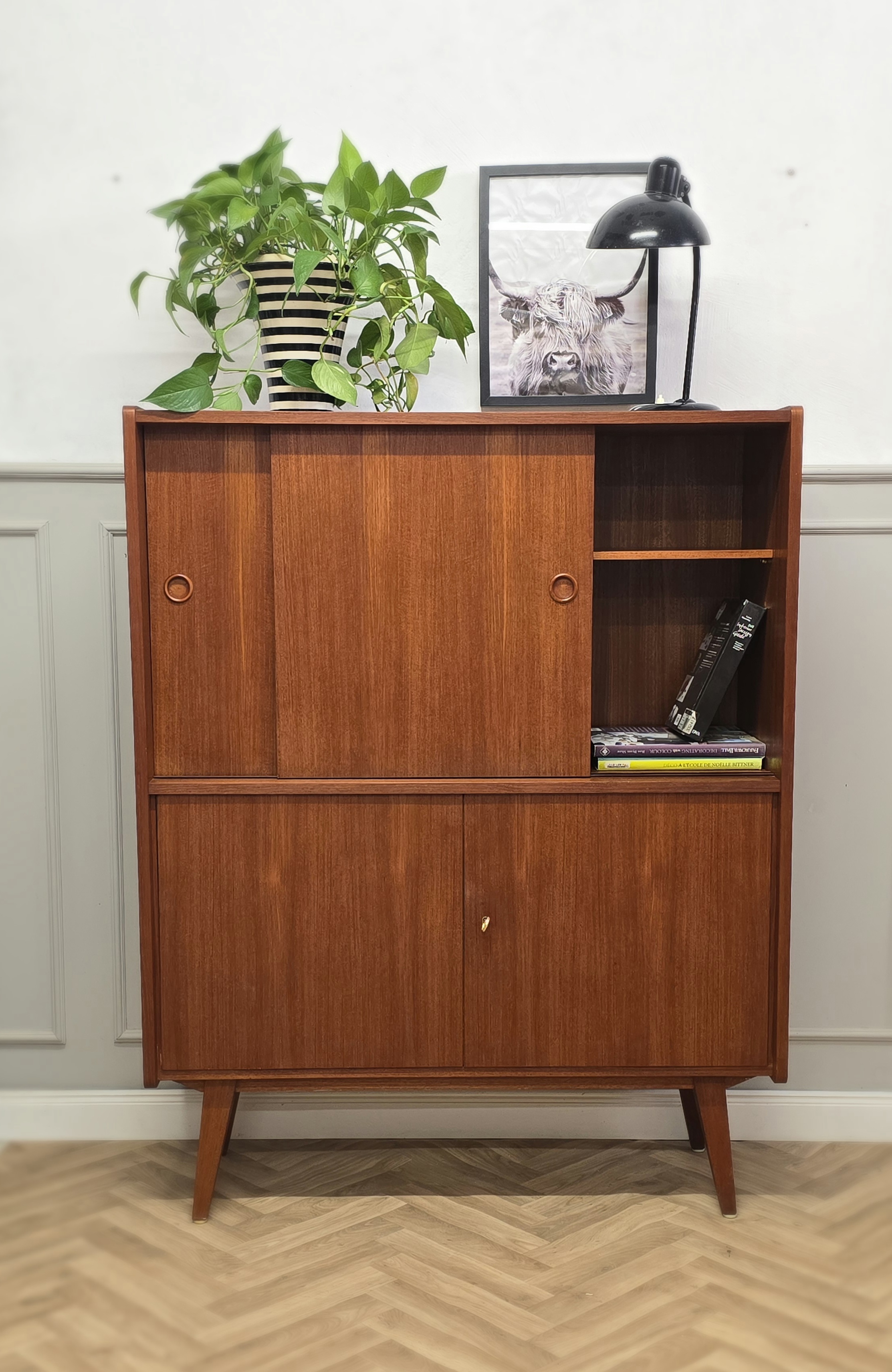 Teak Highboard