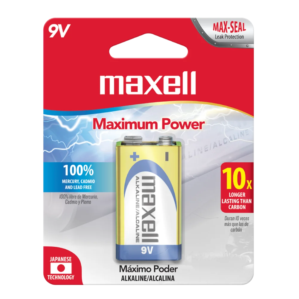 Batería alcalina 9V - Maxell 