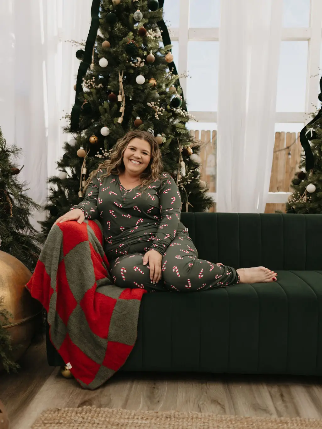 Women's Bamboo Pajamas | Candy Cane Lane