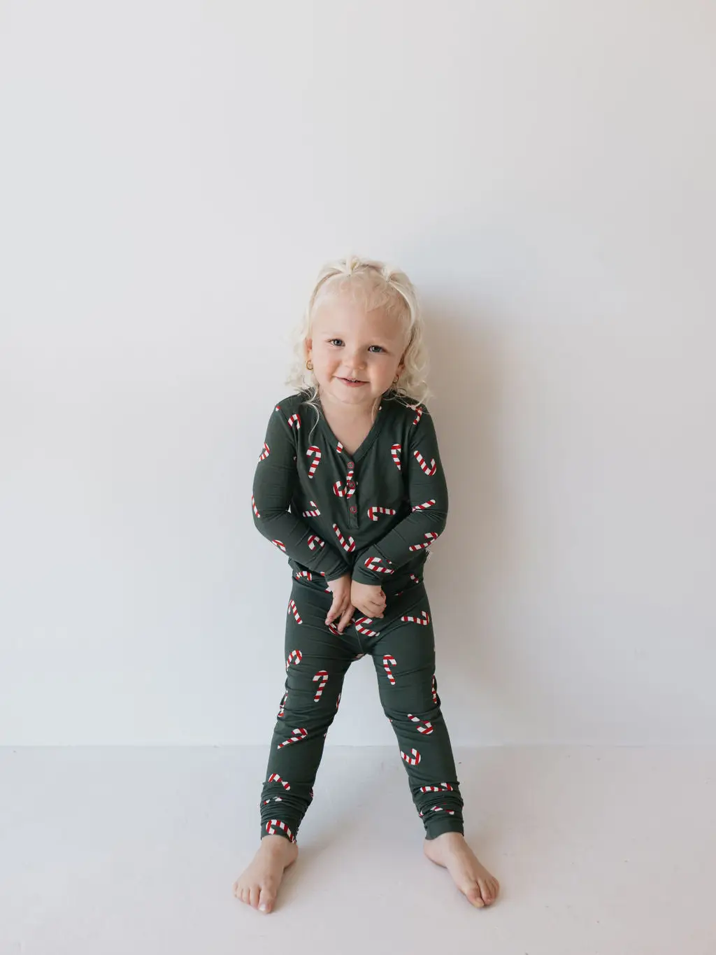 Bamboo Two Piece Pajamas | Candy Cane Lane
