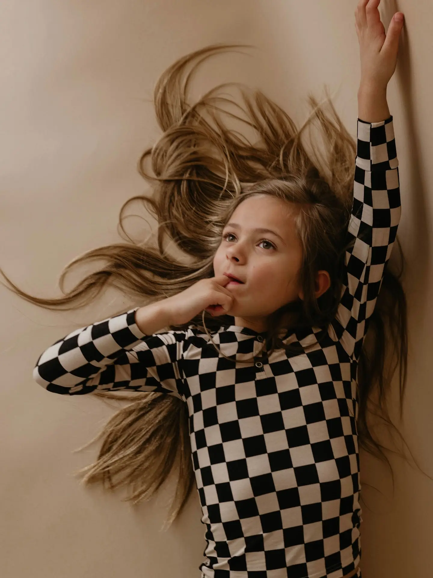 Bamboo Two Piece Pajamas | Black Checkerboard