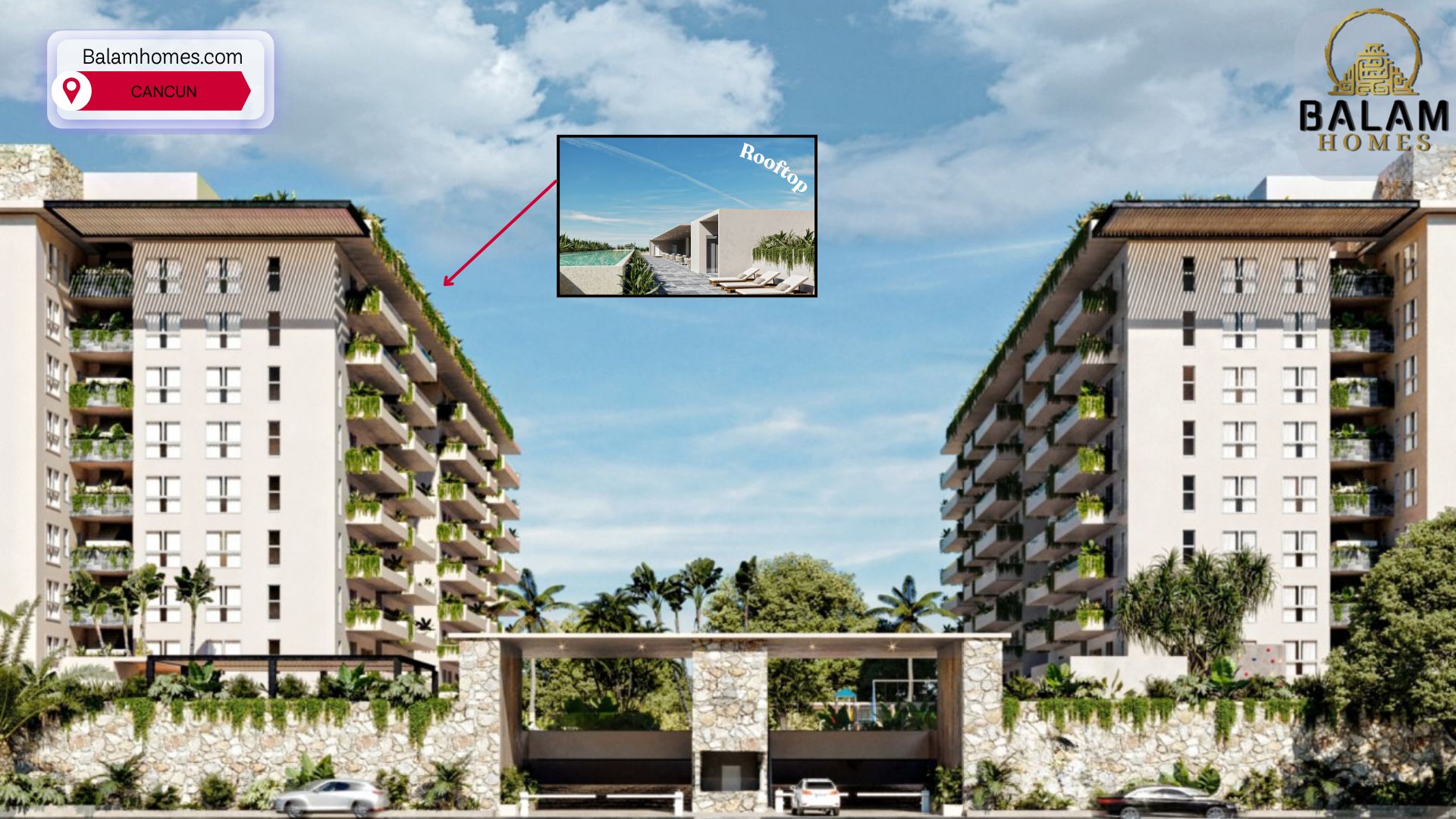 Departamento 2 Recámaras en Huayacán, Cancún — Rooftop, Pádel y Gimnasio