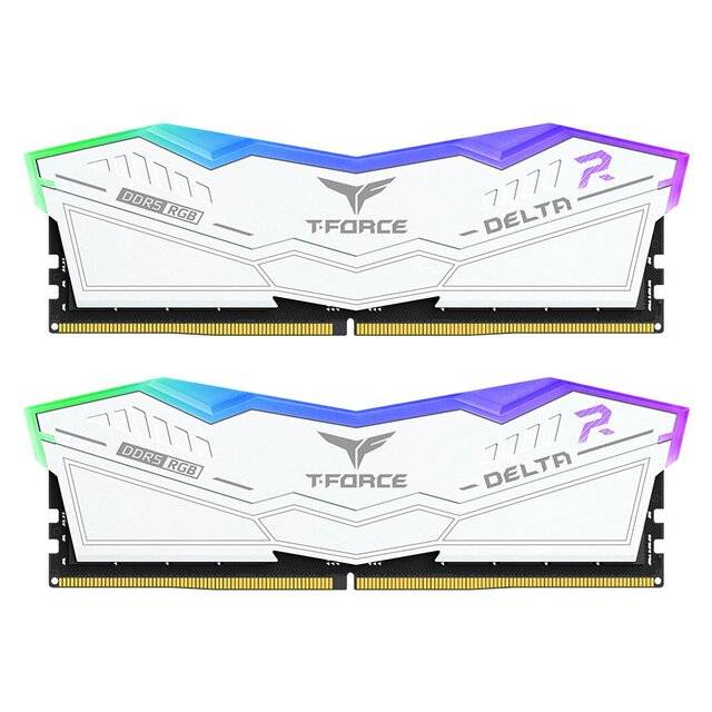T-Force Delta 32GB RGB (2 x 16GB) DDR5 6000MHz RAM (White)