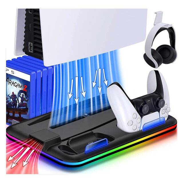 PS5 Multifunctional Cooling & Charging RGB Stand