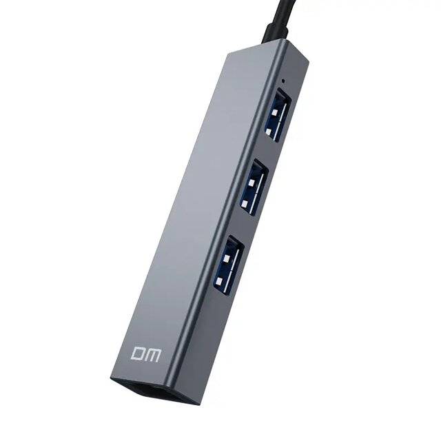 DM USB 2.0 to (3xUSB + LAN 100Mbps) Adapter [CHB011]
