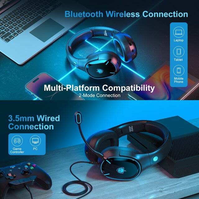 Phoinikas Q6S Wireless [2.4G] Headset (Black)