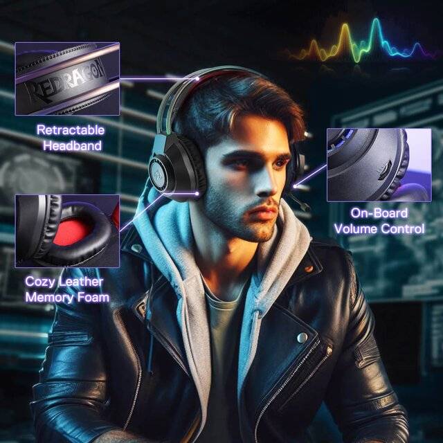 Redragon H231 Scream [3.5mm] Headset (Black)