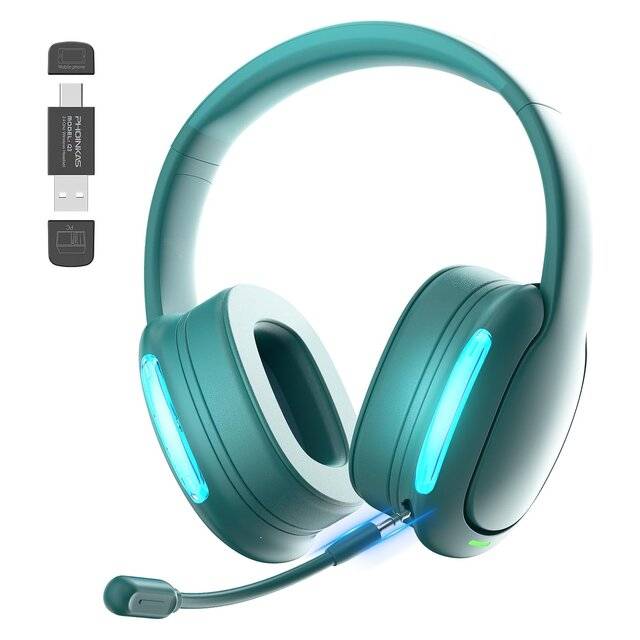Phoinikas Q3S Wireless [2.4G] Headset (Cyan)