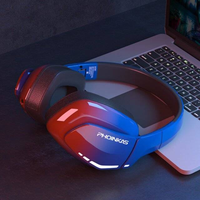 Phoinikas Q8S Wireless [2.4G] Headset (Blue)