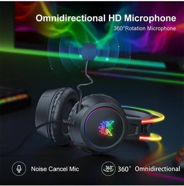 Onikuma X15 Pro [USB+3.5mm] Headset (Black)