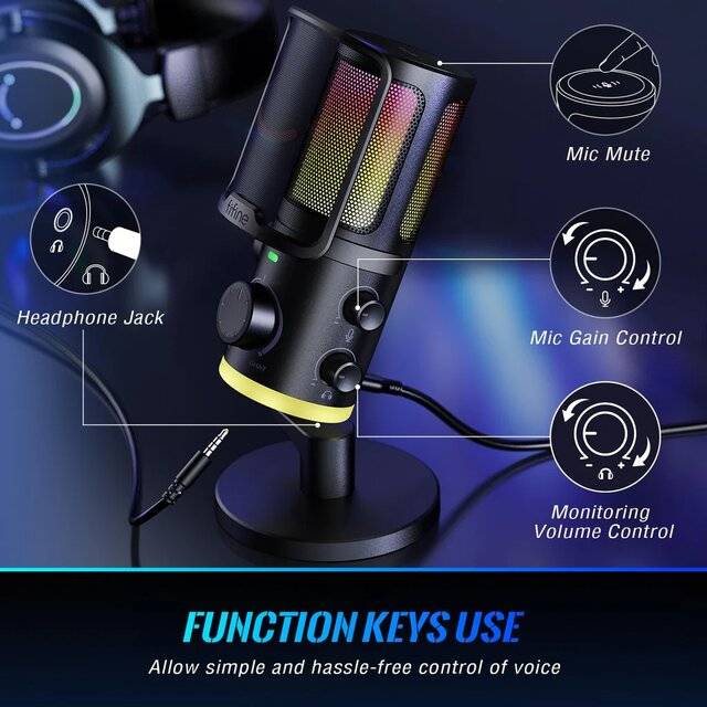 Fifine AM6 AmpliGame RGB Mic
