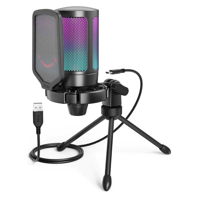 FIFINE AmpliGame A6 RGB USB Mic