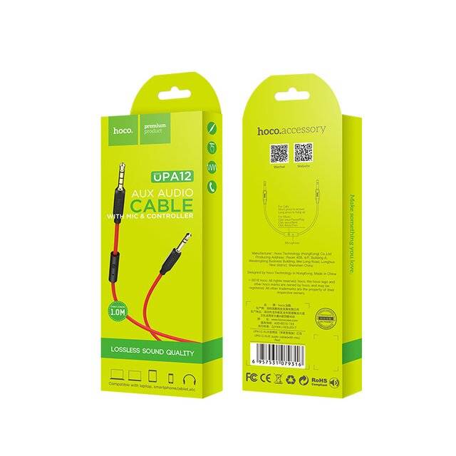 Hoco UPA12 AUX Cable (3.5mm with Mic & Controller)