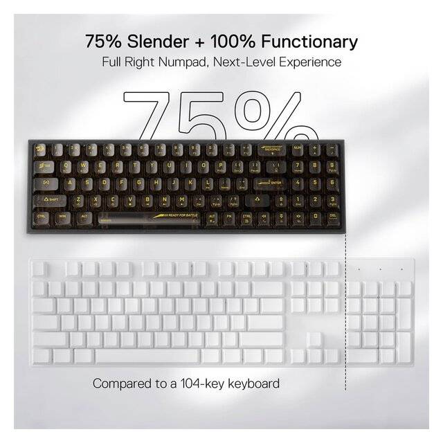 Redragon Pollux Pro RGB Wireless (2.4G/BT/USB-C) Keyboard [K628CTB]