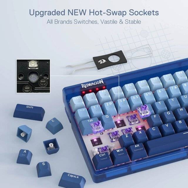 Redragon K656WB Garen Pro Wireless Keyboard (Wired/BT/2.4Ghz)