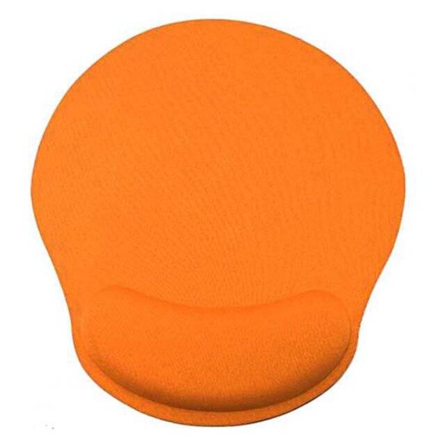 Mouse Pad With Gel Wrist Support (Orange)