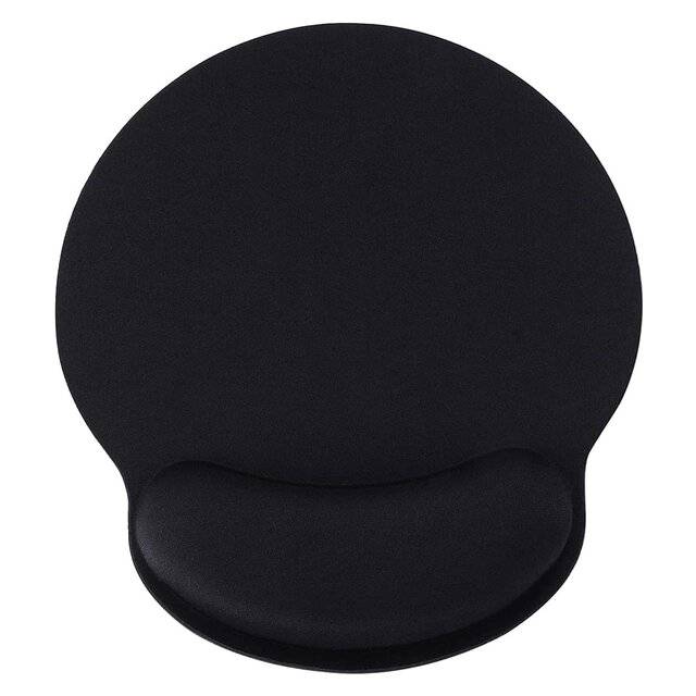 Mouse Pad With Gel Wrist Support (Black)