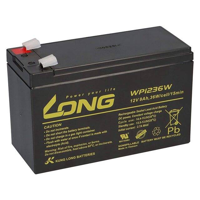 Long Lead-Acid Battery 12V/9Ah (2.70kg)
