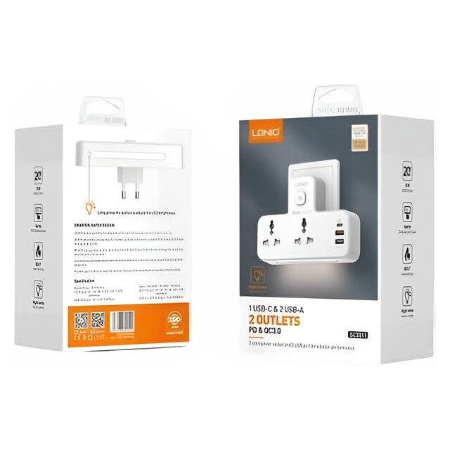 Ldnio SC2311 [USB-C / 2-USB-A / 2-AC] Power Extension