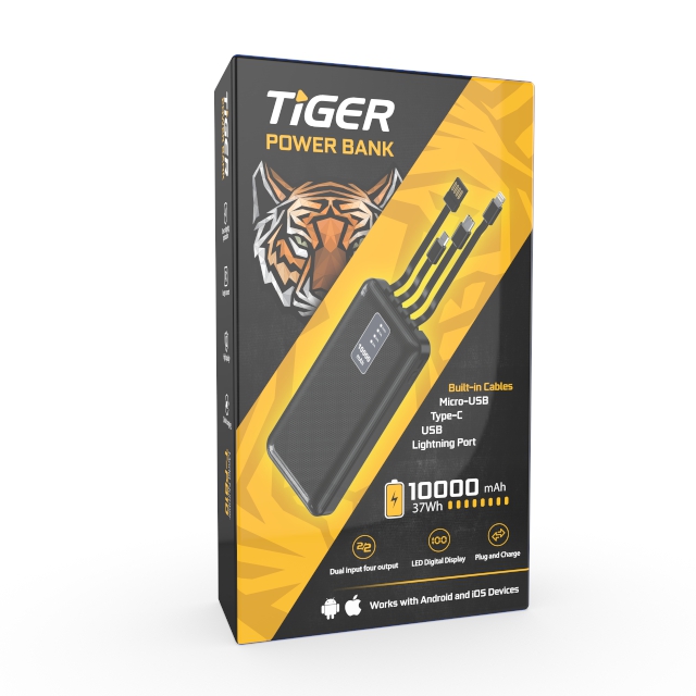 Tiger Power Bank 10,000mAh Model T-PB10