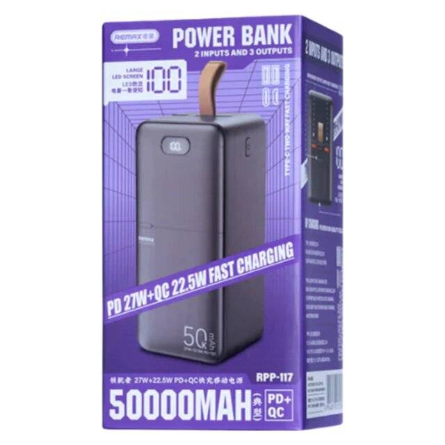 Remax 50,000mAh RPP-117 Power Bank (Black)