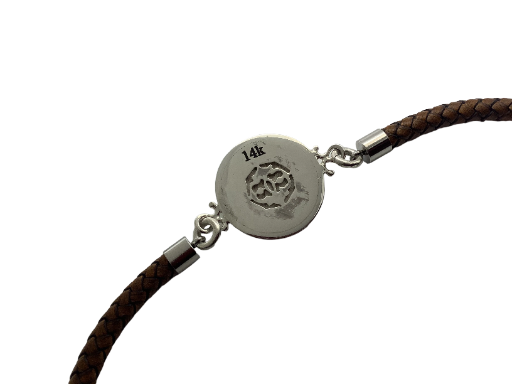Men’s Coin Bracelet with 14k Gold Bezel.