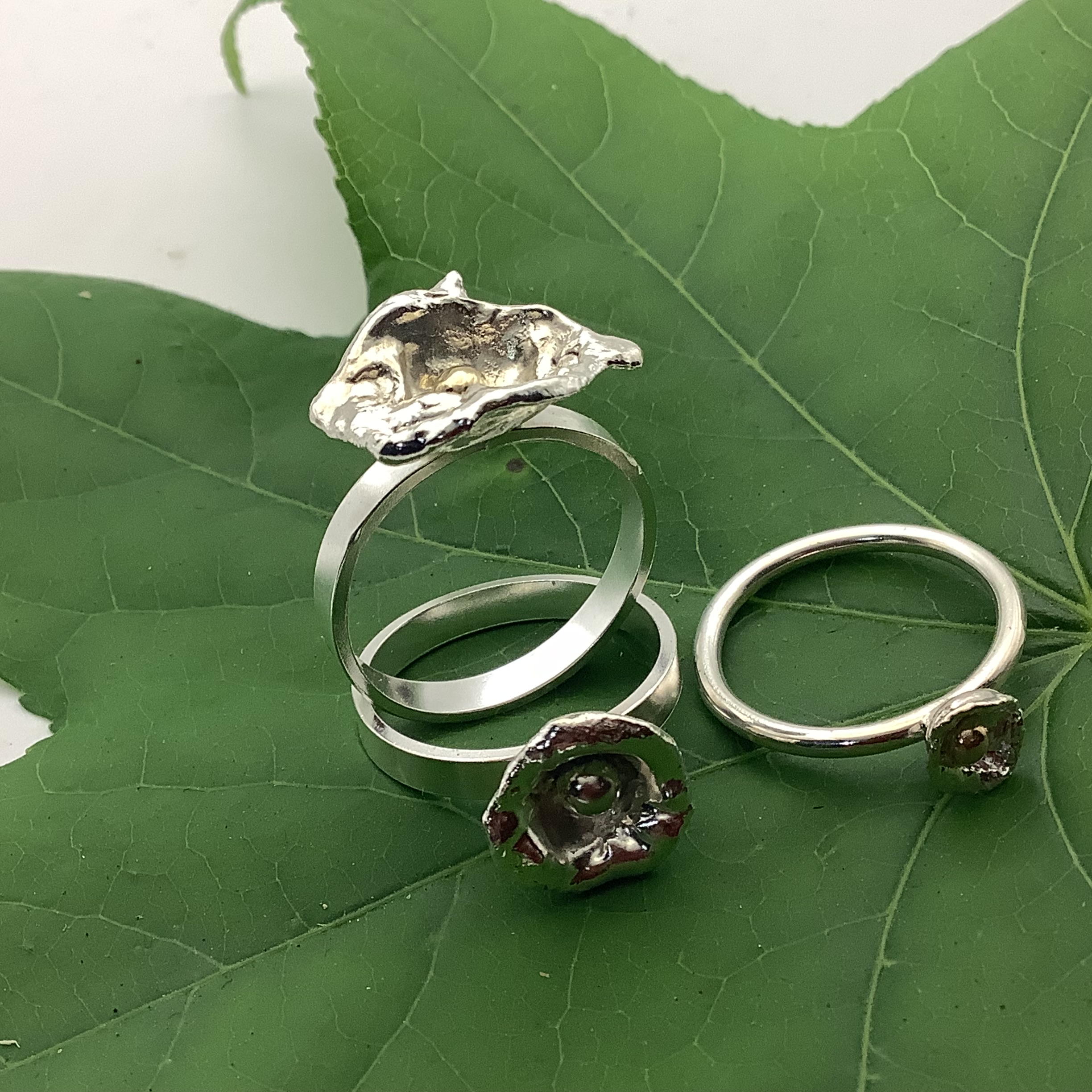 Sterling Silver Water Drop ring