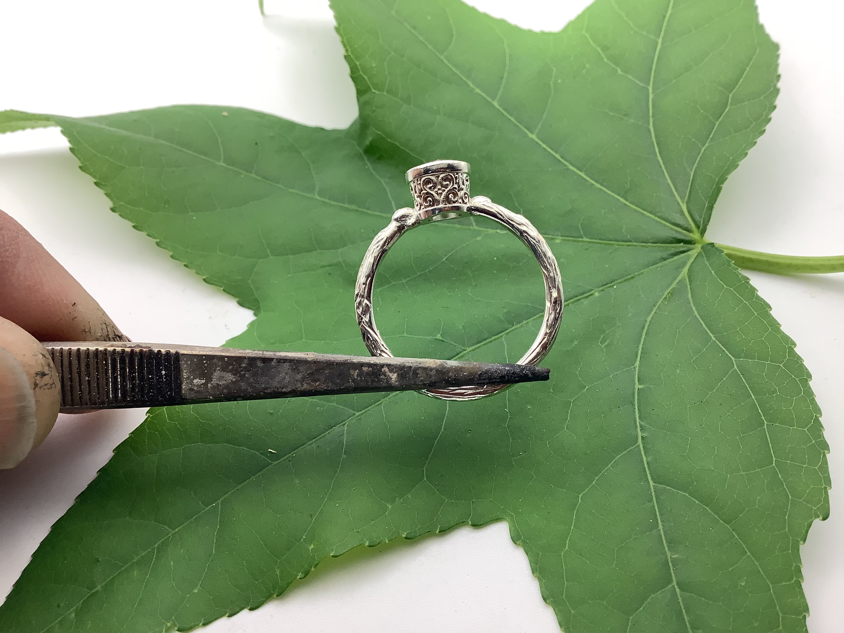 Sterling Ring with Multi color stone