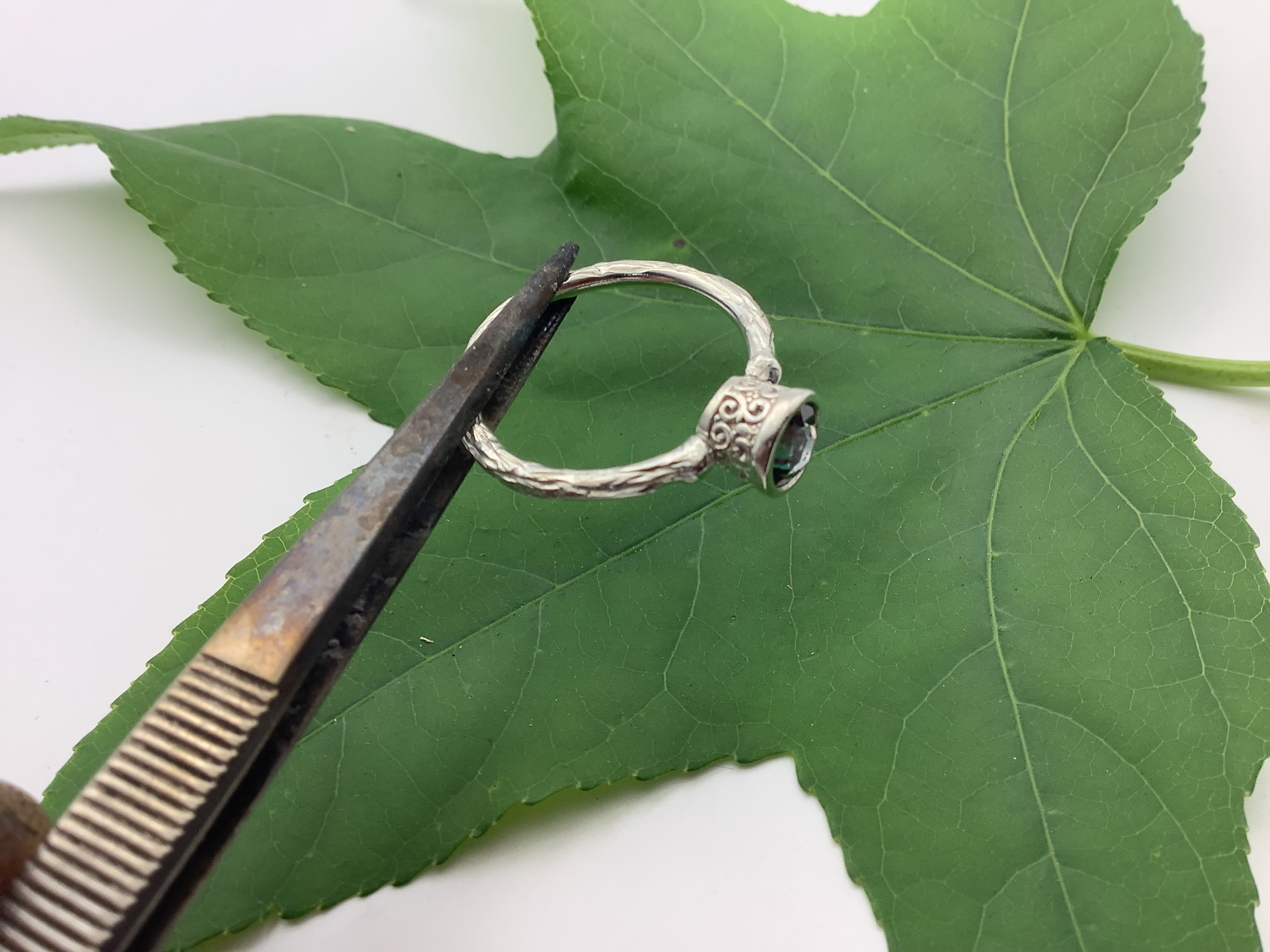 Sterling Ring with Multi color stone