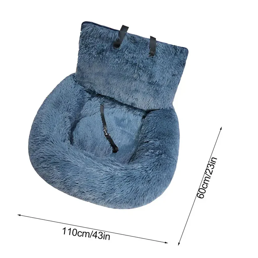 Cotton Dog Car Seat | Soft Detachable Dog Booster Seat | Dog Car Seat Bed Washable With Leash And Strap Fits Cars/Trucks/SUV/