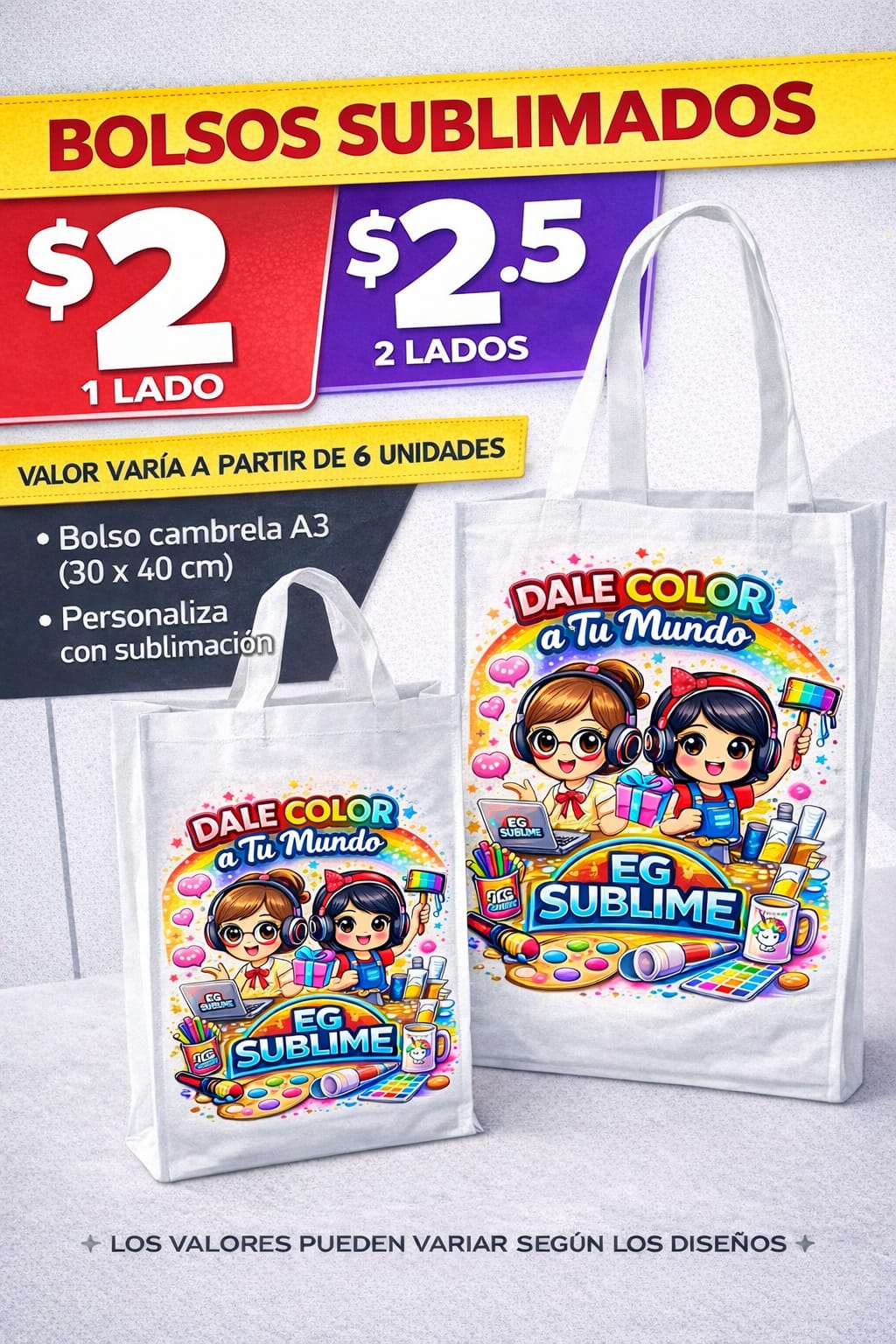 Bolso Sublimado Cambrela A3