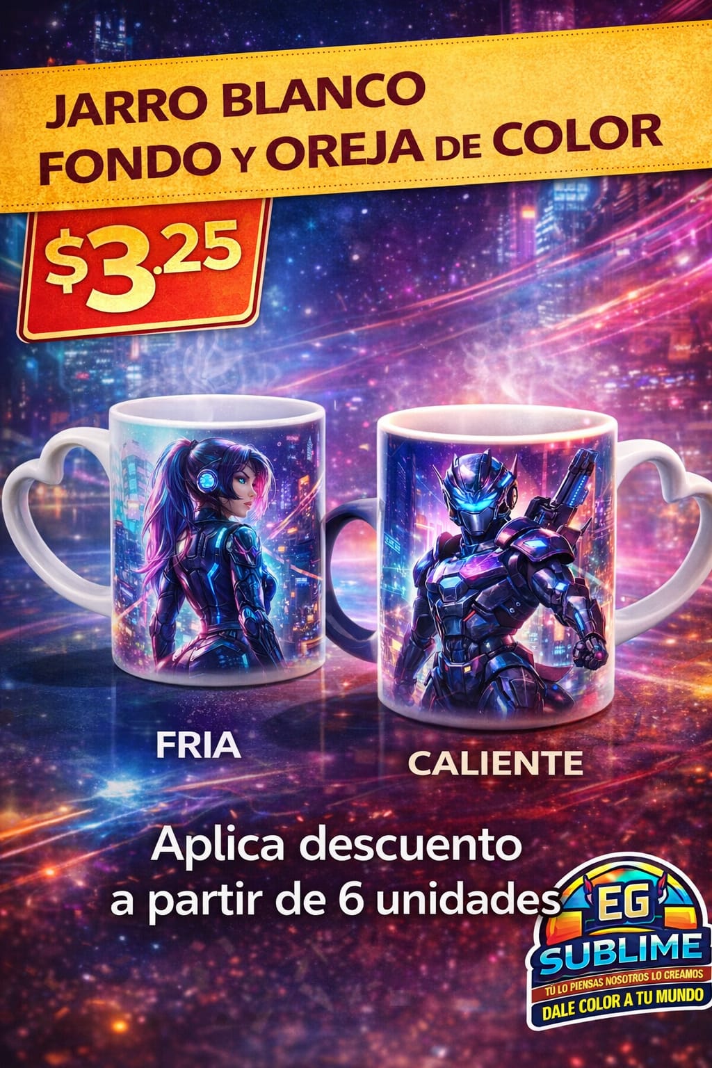 Taza con asa de corazón
