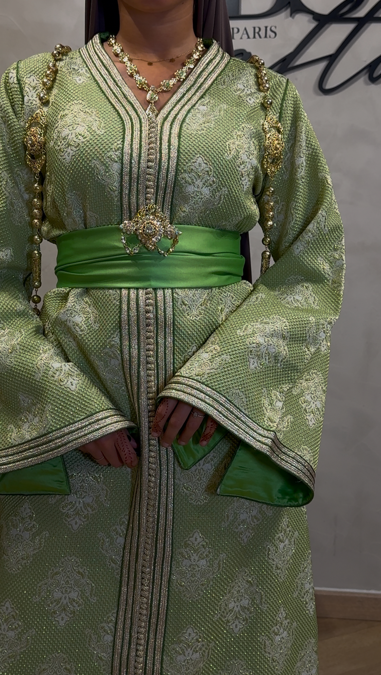 Caftan Brocart Vert
