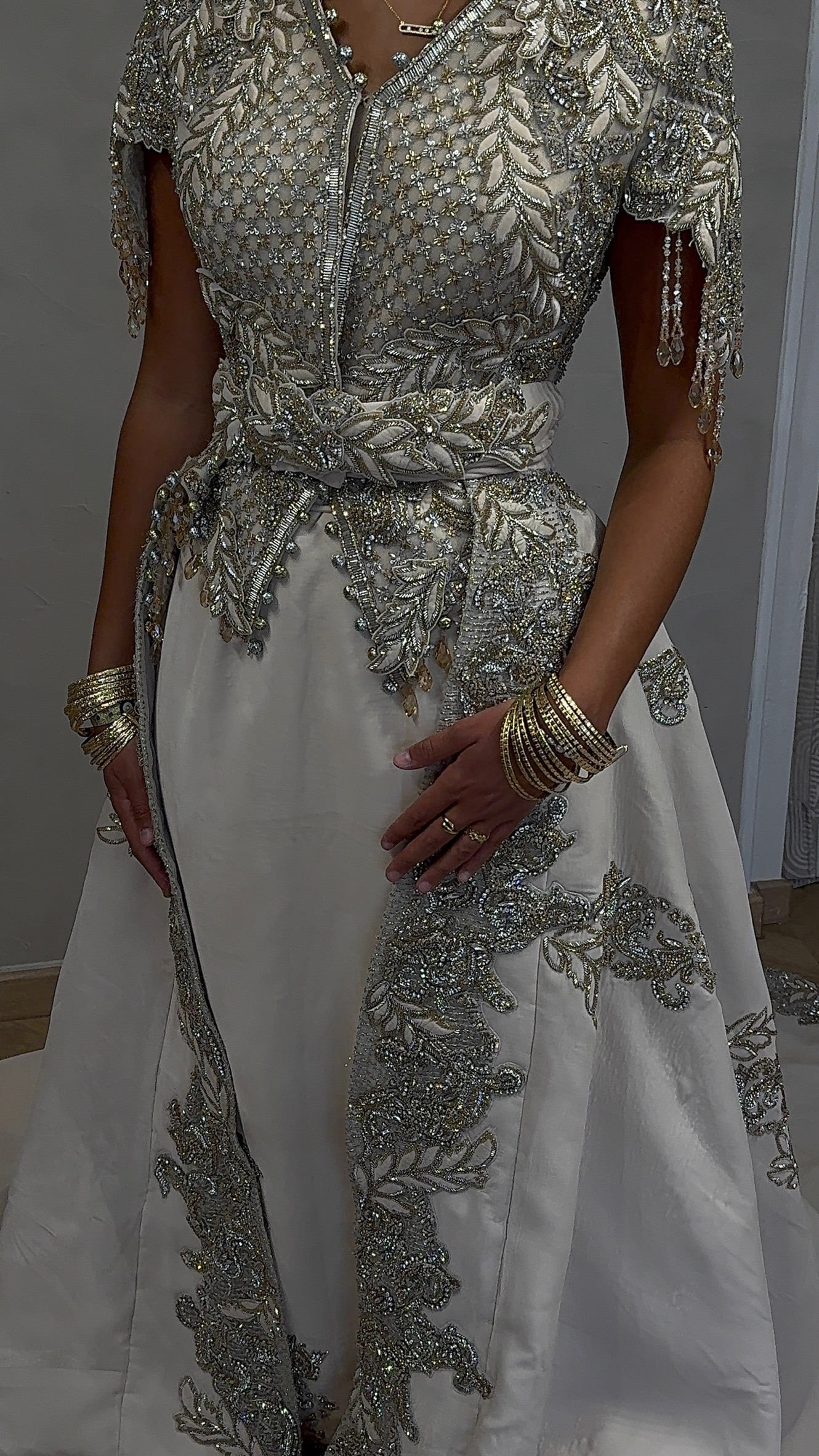 Karakou blanc argent