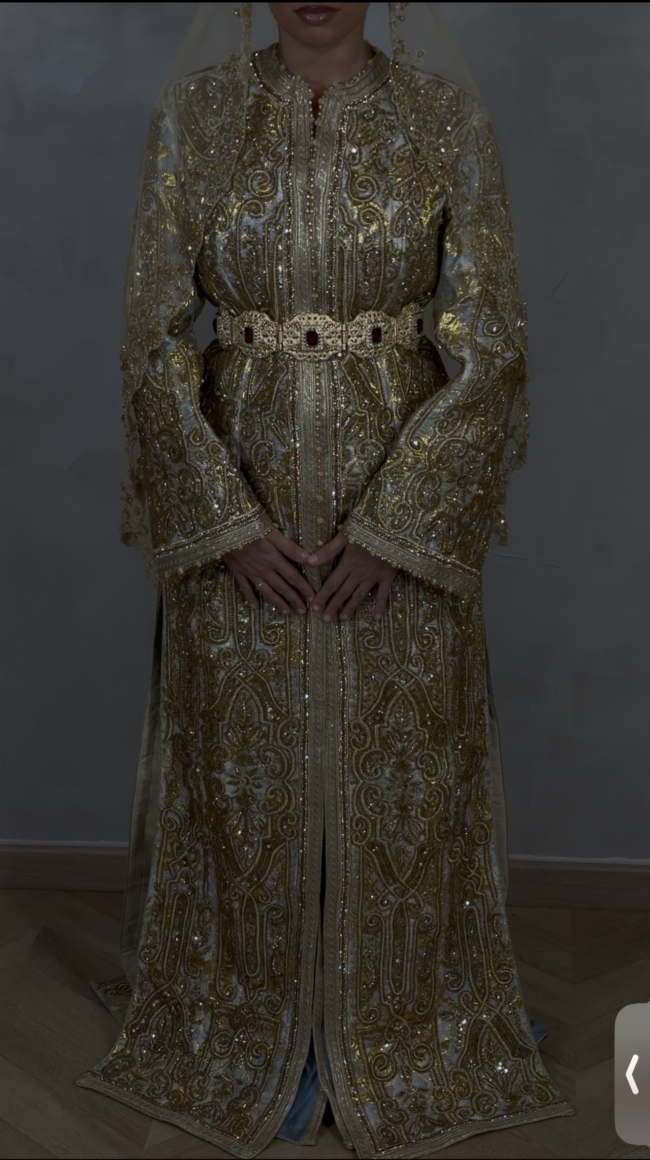 Caftan brocard doré