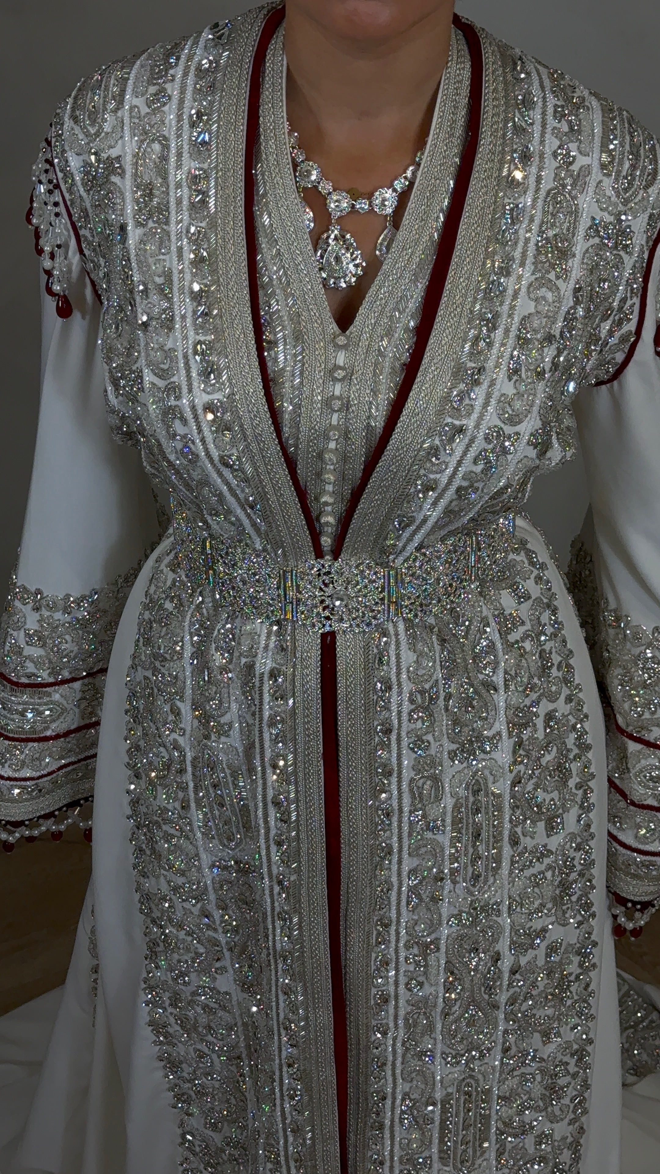 Takshita argenté rouge