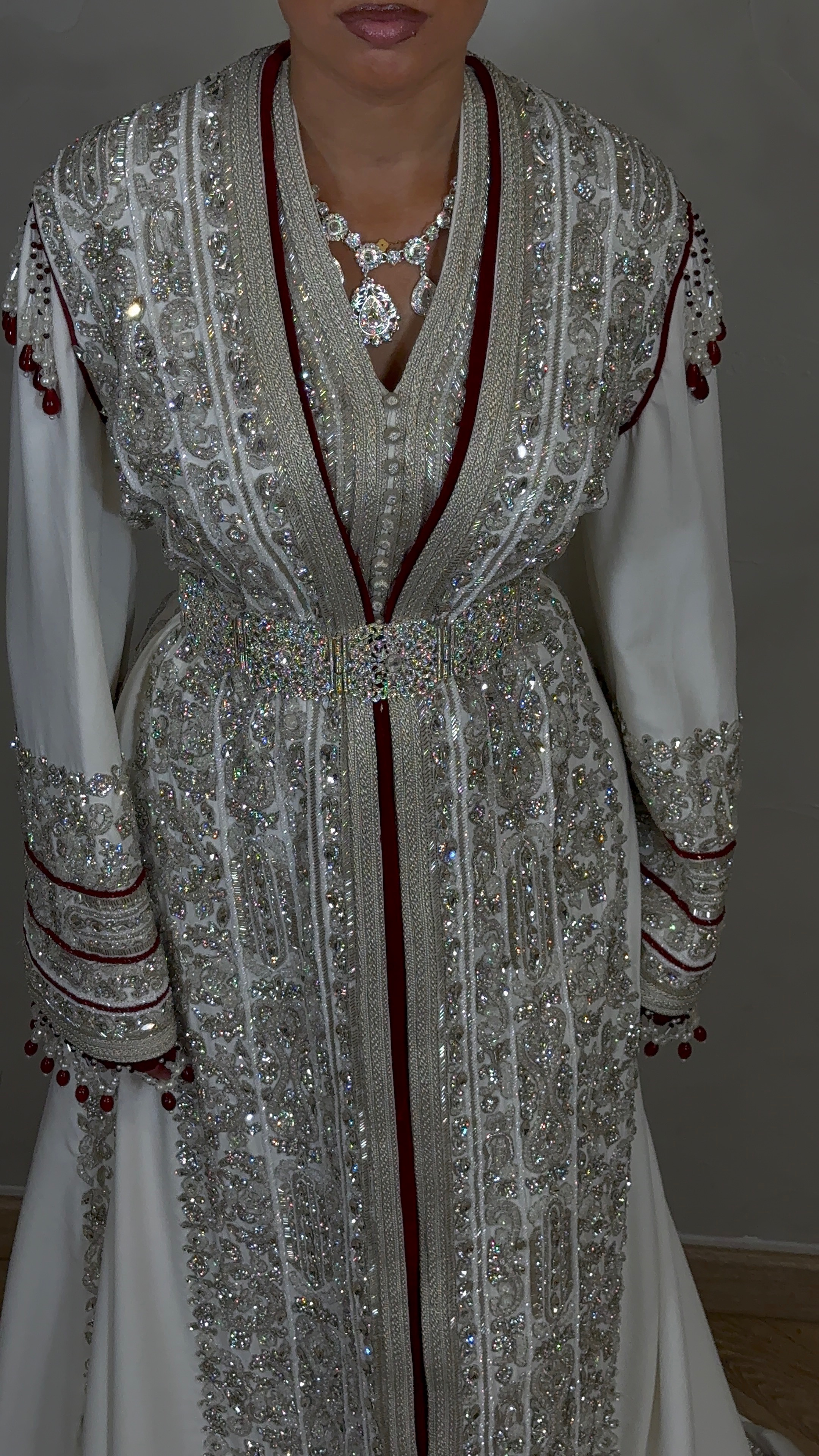 Takshita argenté rouge