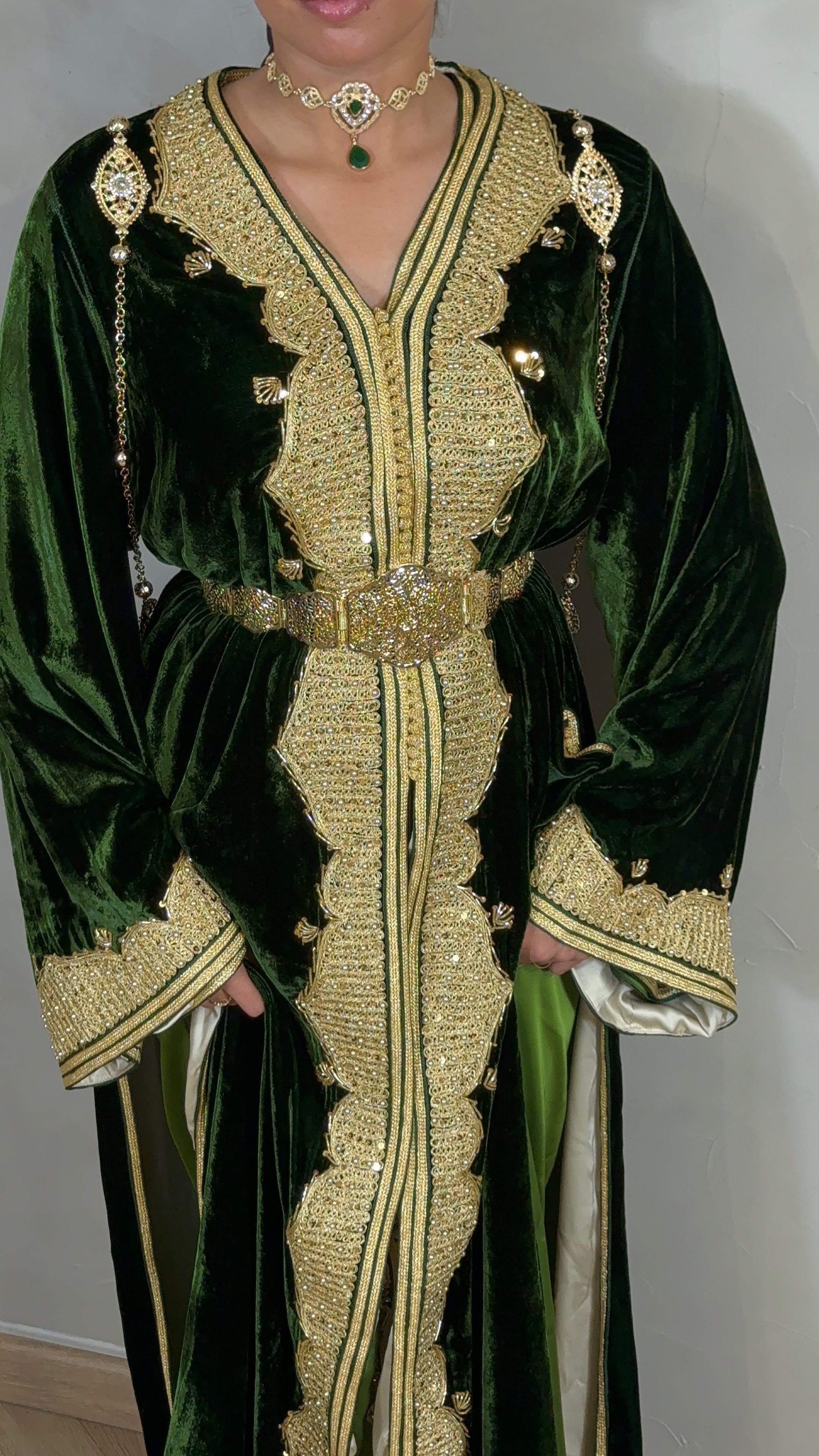 Caftan velours vert