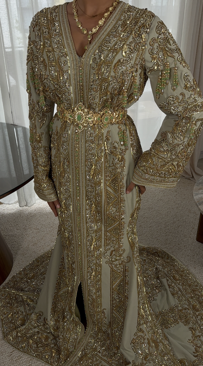 Caftan sirène kaki