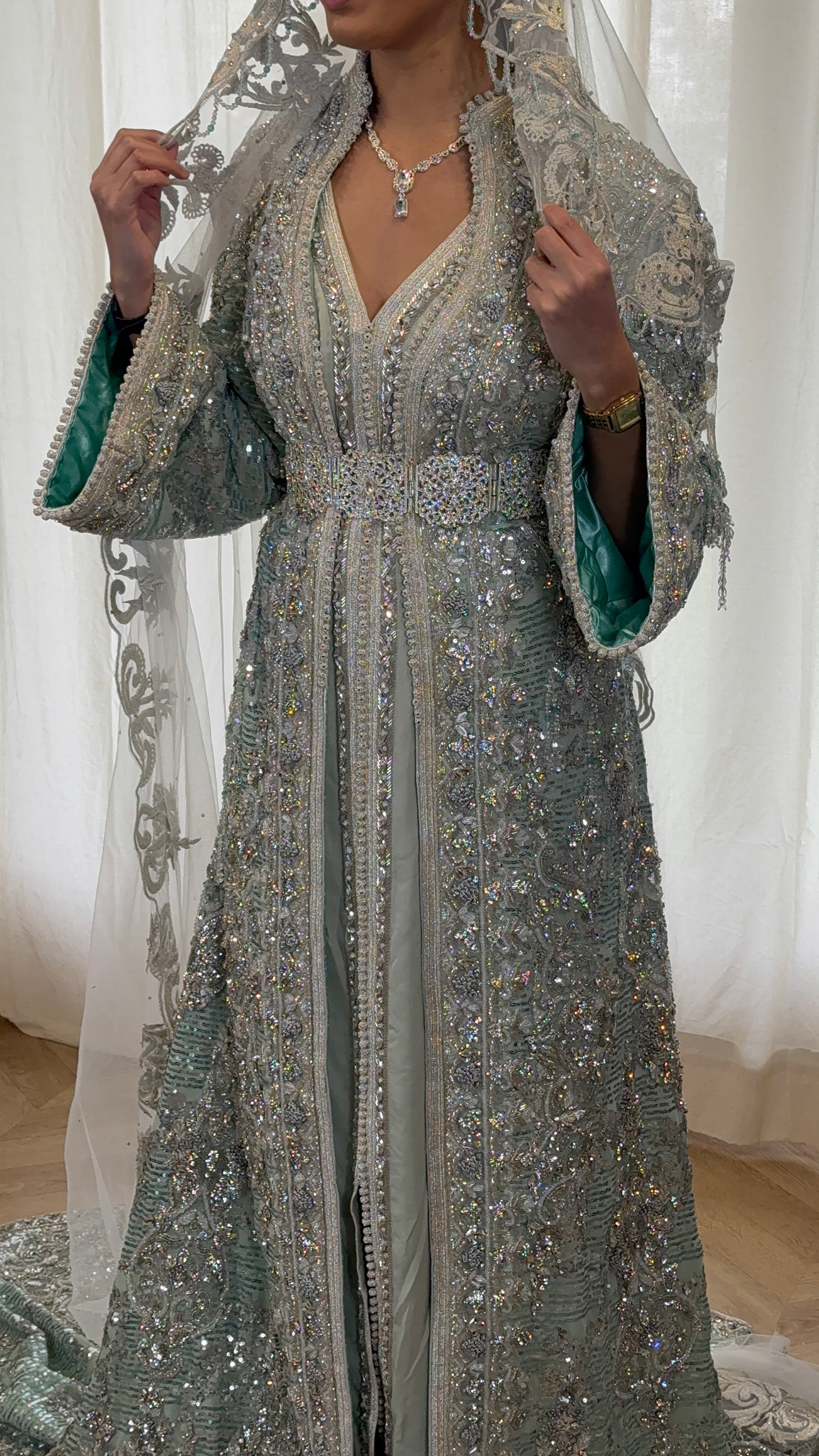 Takshita argenté bleu