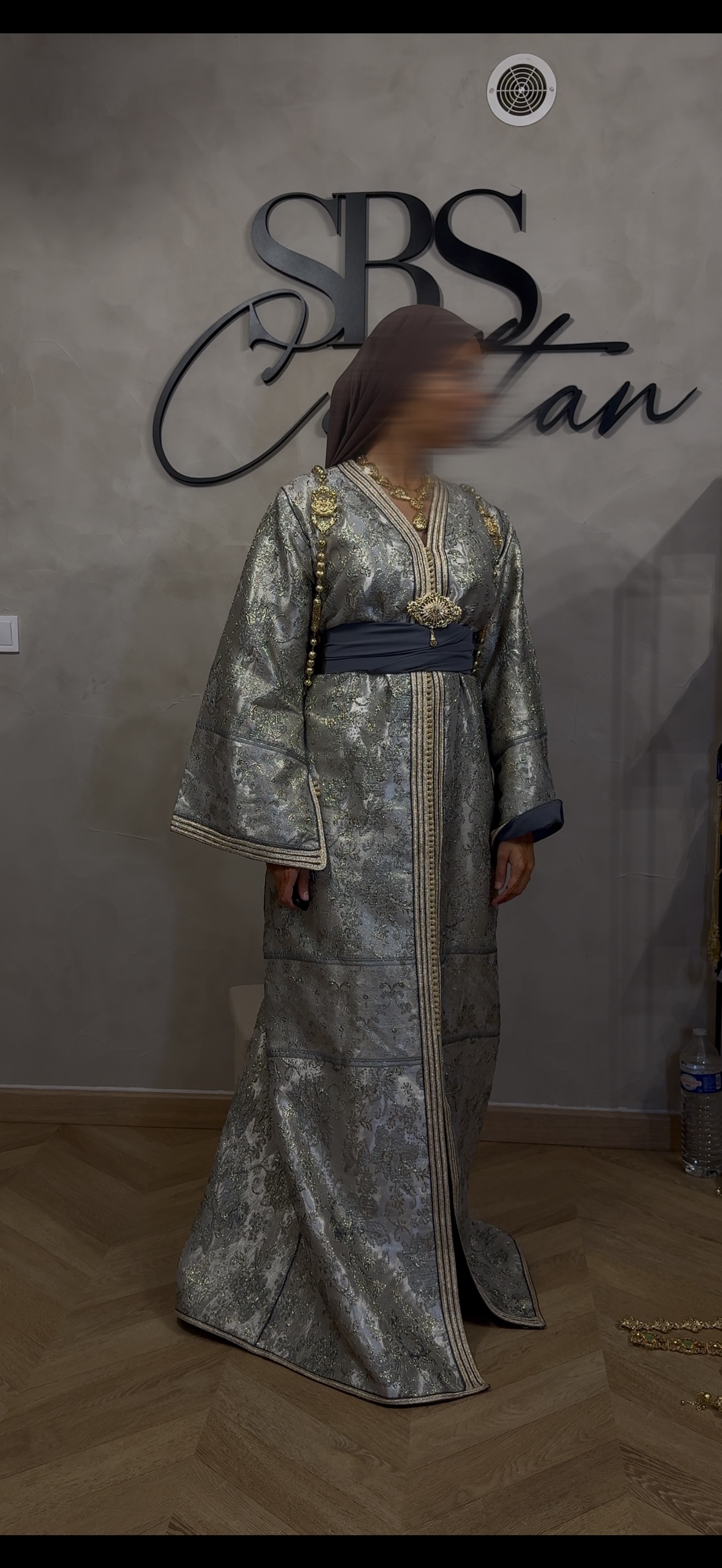 Caftan Brocart gris