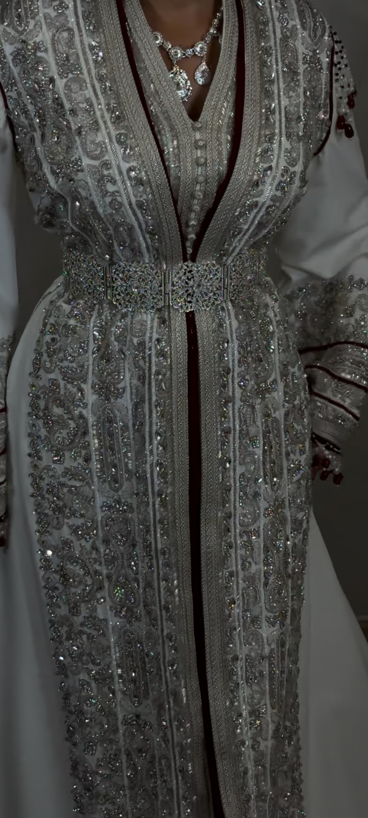 Takshita argenté rouge