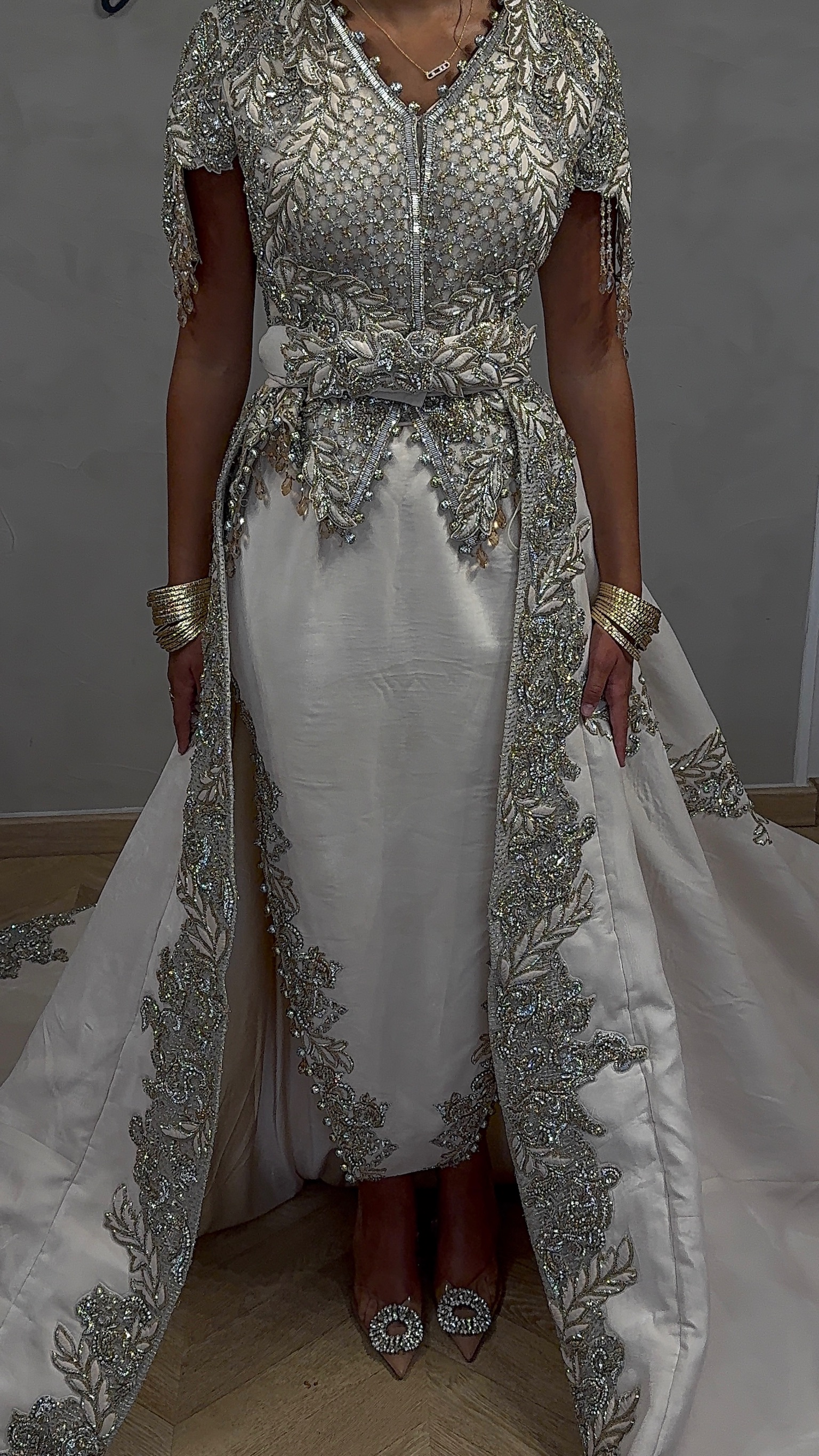 Karakou blanc argent 
