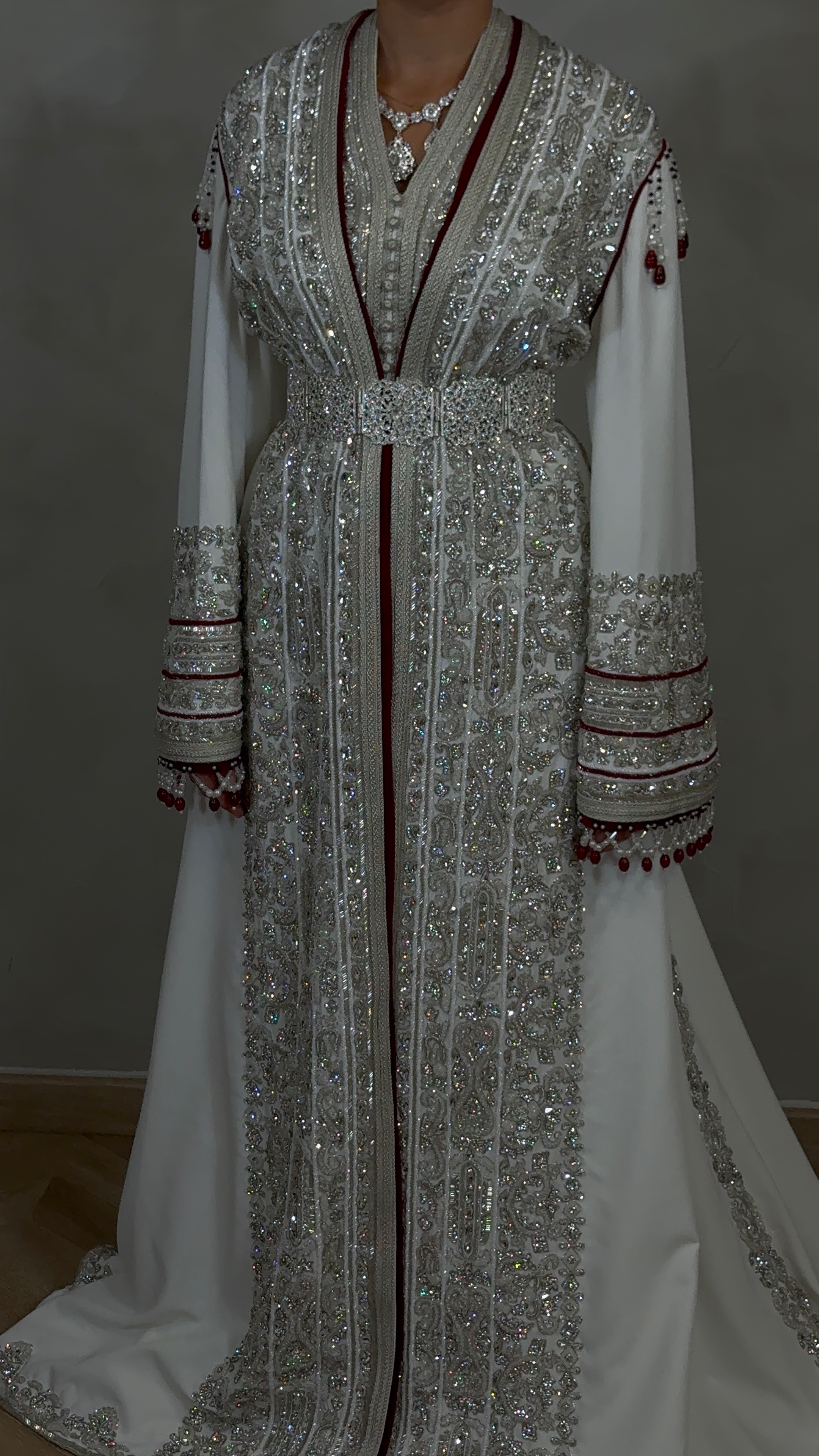 Takshita argenté rouge